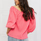 Culture Code Made For Me Full Size Long Puff Sleeve Top