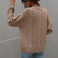 Cable-Knit Button Front Cardigan