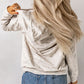 Printed Drawstring Detail Hoodie with Kangaroo Pocket