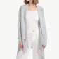 One-Button Tassel Tie Asymmetrical Hem Cardigan