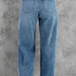 Vintage Wash Wide Leg Jeans