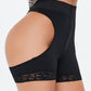Full Size Cutout Hook-and-Eye Shaping Shorts