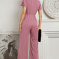 Flutter Sleeve Surplice Jumpsuit