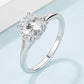 1 Carat Moissanite 925 Sterling Silver Split Shank Ring