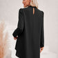 Long Puff Sleeve High-Low Blouse