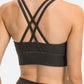 Crisscross Strappy Back Sports Bra