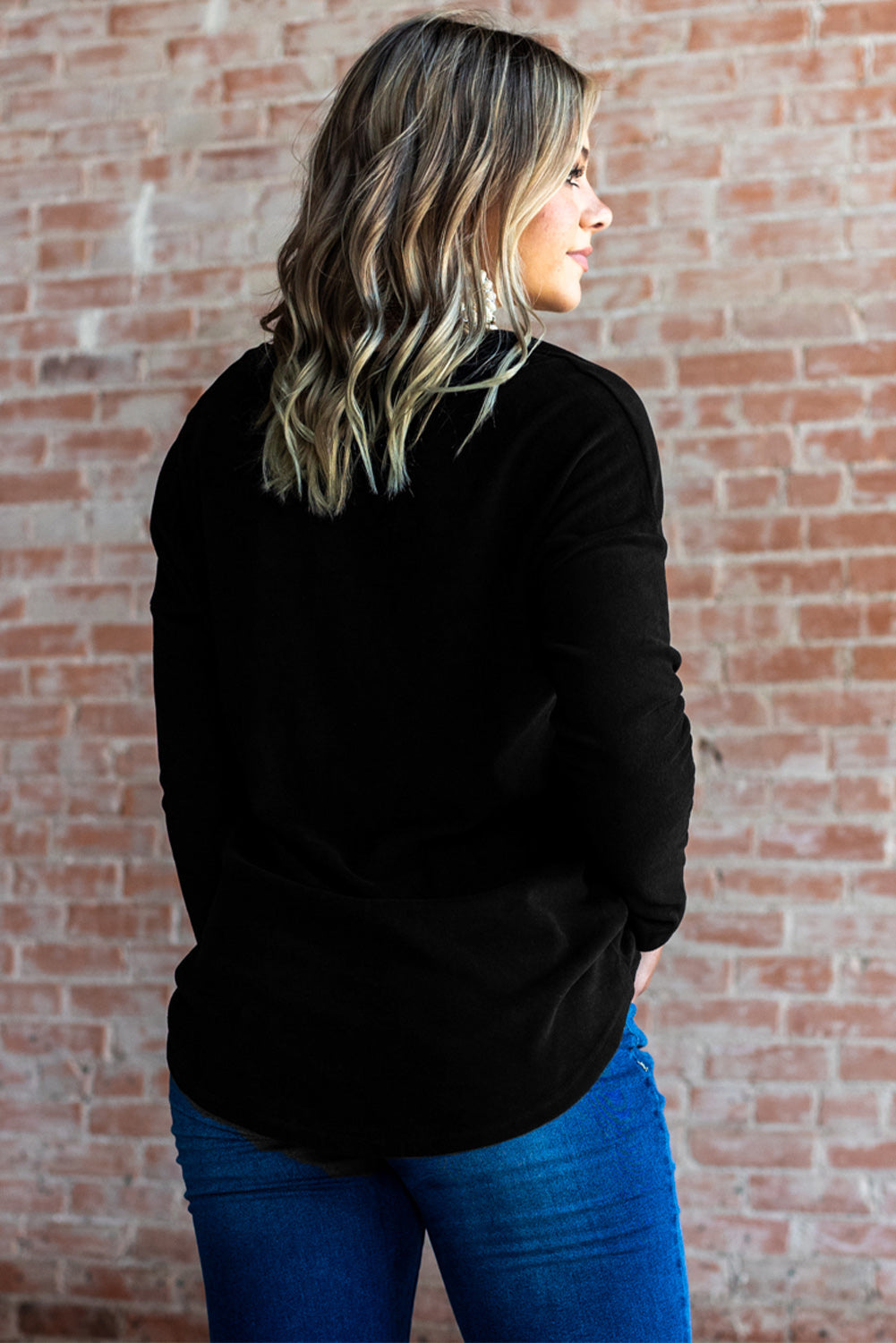 LUCKY Graphic Dropped Shoulder Top