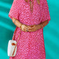 Leopard Print Tie Neck Dress