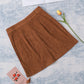 Buttoned Corduroy Mini Skirt
