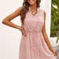 Swiss Dot Tie-Neck Sleeveless Dress