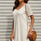 Sheer Striped Raglan Sleeve T-Shirt Dress
