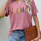 MAMA Leopard Graphic Short Sleeve Tee