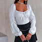 Bubble Sleeve Tied Bodysuit