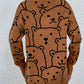 Bear Print Sweater Dress