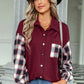 Plaid Dropped Shoulder Shirt with Breast Pocket