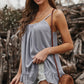 Ruffle Hem Adjustable Spaghetti Strap Cami