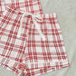 Plaid Lapel Collar Shirt and Shorts Lounge Set
