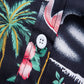 Tropical Print Button-Up Beach Shirt