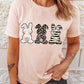 Easter Bunny Graphic Cuffed Tee Shirt