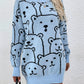 Bear Print Sweater Dress