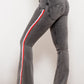 Side Stripe High Waist Zip Closure Jeans