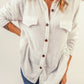 Plush Button Down Collared Jacket