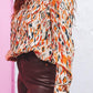 Plus Size Printed Collared Neck Button Front Shirt with Pocket