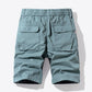 Drawstring Waist Button and Zipper Closure Cargo Shorts