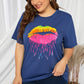 Plus Size Lip Graphic Tee Shirt