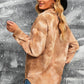 Tie-Dye Button Front Dropped Shoulder Shacket