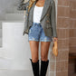 Houndstooth Double-Breasted Blazer
