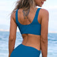Crisscross Drawstring Detail Bikini Set