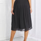 Zenana Full Size Romantic At Heart Pleated Chiffon Midi Skirt
