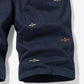 Bee Embroidery Belted Shorts