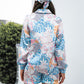 Floral Shirt and Shorts Set with Hair Scarf