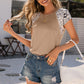 Leopard and Snakeskin Sleeve Baseball Tee