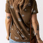 Dandelion Print Round Neck Tee