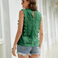 Lace Scalloped Keyhole V-Neck Tank
