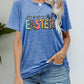 HAPPY EASTER Graphic Round Neck Tee Shirt