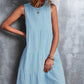 Sleeveless Round Neck Tiered Dress
