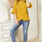 Ninexis Full Size Raglan Sleeve Ruffled Hoodie with Pocket