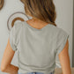 Tied Round Neck Crop Tee