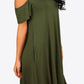 Cold-Shoulder Round Neck A-Line Dress