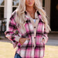 Plaid Contrast Detail Shacket