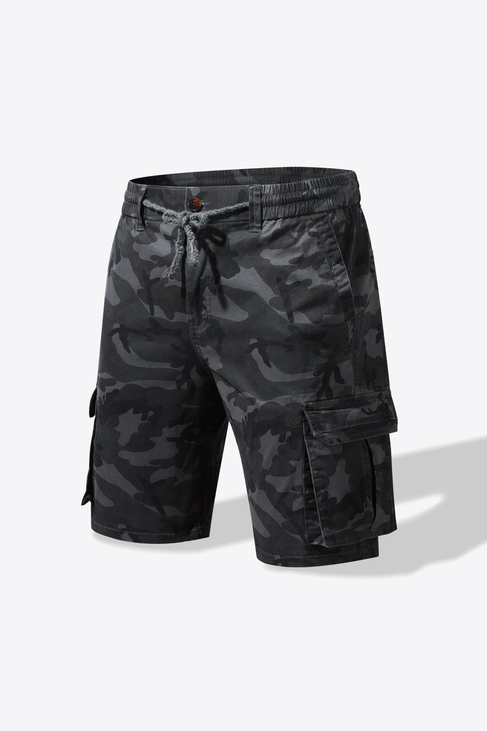 Camouflage Drawstring Waist Cargo Shorts