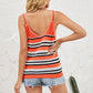 Striped Ribbed Trim Knit Tank