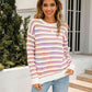 Striped Drop Shoulder Knit Top