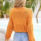 Drawstring Hem Round Neck Cropped Cover Up - Deals DejaVu