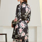 Floral Satin Tie-Waist Robe