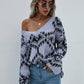 Geometric Print Chunky Knit Sweater